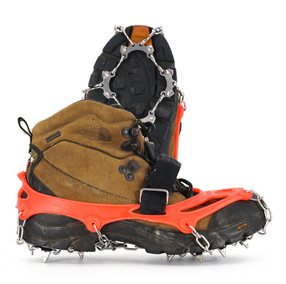 Outdoor Stainless Steel 13-Tooth Ice Cleats for Hiking