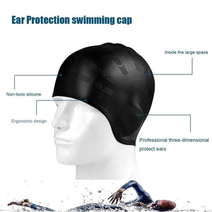 High Elastic Waterproof Swimming Cap for Long Hair